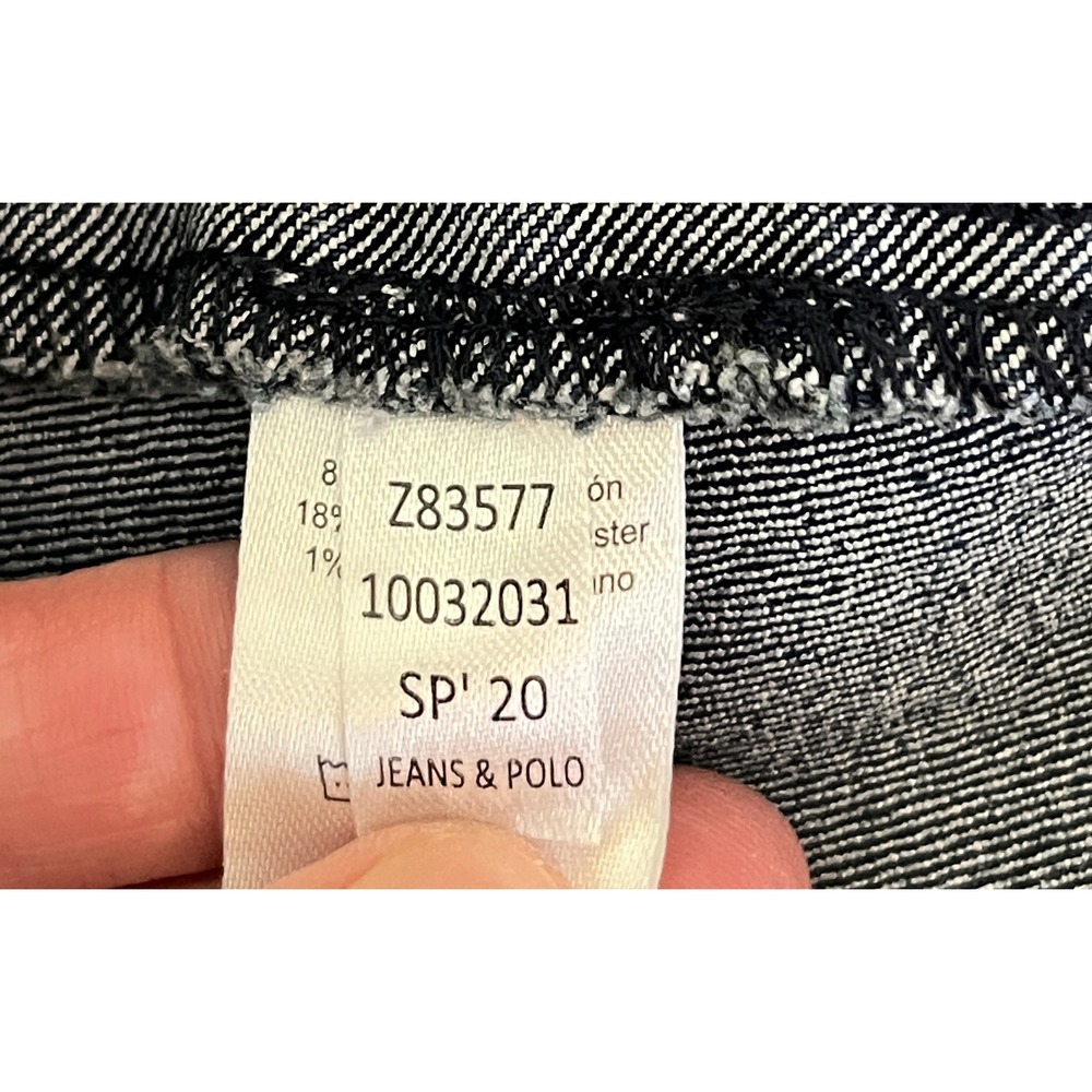 Venus Womens Denim Military Band Jacket 16 Gold Buttons Quilted Stitching - Picture 8 of 10